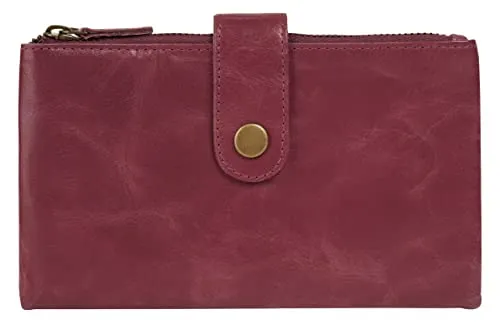 bruno banani große Geldbörse im Querformat aus Echtleder für Damen - Damen-Geldbörsen aus 100% Rindleder mit RFID-Schutz, bietet Platz für 11 Karten und 2 Münzfächer, ideal für sichere Aufbewahrung und stilvolles Design.