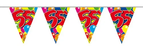 Wimpelkette Luftballons 55 Jahre, 10m