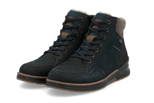 Rieker Winterstiefel 32344-14 - Wanderschuhe mit Innenfutter und Glattleder, ideal für kalte Tage. Die Kombination aus Schnürung und Reißverschluss ermöglicht ein einfaches An- und Ausziehen. Gepolsterte Einlegesohle für maximalen Komfort!