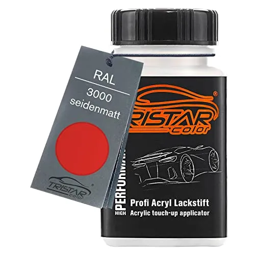 Produktbild TRISTARcolor RAL 3000 Feuerrot seidenmatt Lackstift 50 ml schnelltrocknend