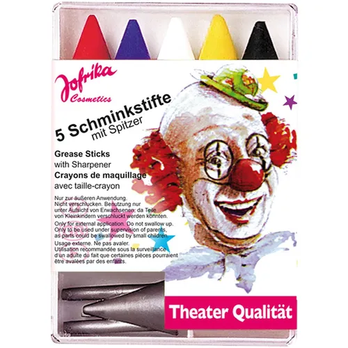 Jofrika 5 Schminkstifte mit Spitzer (07218)