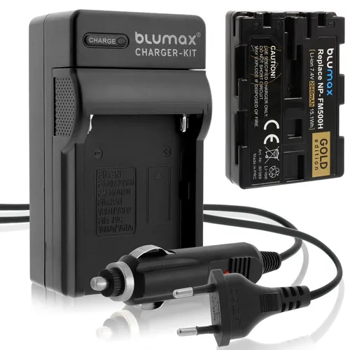 1x Akku + Lader für Sony FM500H DSLR-Alpha 500 850 900 SLT-A65 A99 2040 mAh