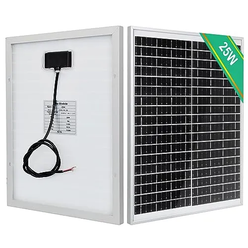 ECO-WORTHY 25 Watt 12 Volt Solarpanel IP65 Wasserdichtes Solarmodul Off Grid Batterieladung für Auto Van Boat Camping Reisen