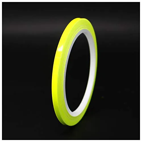 Finest Folia 10 Meter (0,79€/Meter) Glanz Zierstreifen Auto Motorrad Boot Modellbau Silber Chrom Dekorstreifen Seitenstreifen (Neon Gelb, 3mm Breite)