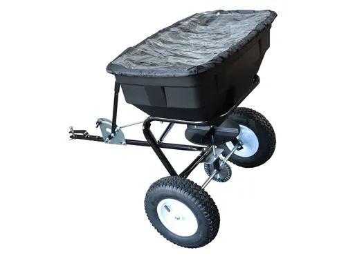 Anhängestreuer Salzstreuer Düngerstreuer 56KG passend für Gartenland Rasentrakto