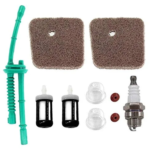 AISEN Luftfilter Kraftstoffschlauch Zündkerze für STIHL FS38 FS45 FS46 FS55 KM55 HL45 FS45L FS 38 45 46 55 Rasenmäher Heckenschere Ersetzt 4140 124 2800