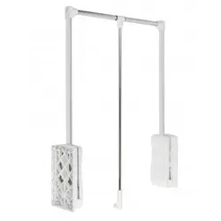 MS Beschläge Ausziehbarer Kleiderlift für hohe Schränke in weiß von MS Beschläge