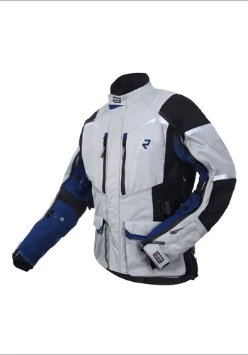 Motorrad Rukka Rimo-R Tex-Jacke Herren Grau/Blau Gr: 50 von Rukka