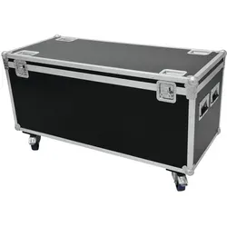 ROADINGER Universal-Case Profi 120x50x50cm mit Rollen - Robustes PRO Tourcase mit Lenkrollen, ideal für den sicheren Transport von Equipment. Hochwertige Verarbeitung aus 7 mm Birkenmultiplexholz und stabilen Aluminiumprofilrahmen.
