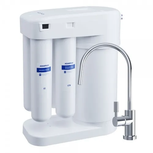 Aquaphor DWM-101S - 4-Phasen Osmose Wasserfiltersystem, entfernt 99% aller Verunreinigungen für reines Trinkwasser und optimalen Geschmack