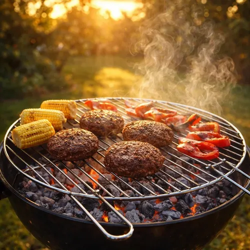 Grillrost Edelstahl  Rost Verchromt mit Griffen Rund 44 cm