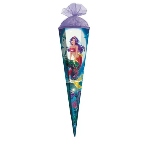 ROTH SCHULTÜTE MAGISCHE MEERJUNGFRAU 50 CM ECKIG MIT TÜLLVERSCHLUSS NEU