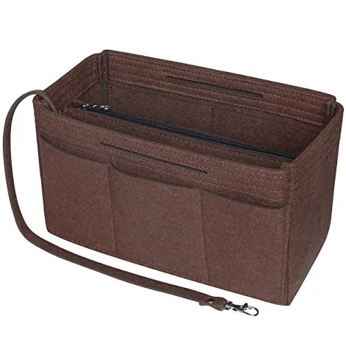Felt Tote Tas Organizer 2-in-1 Groß Kaffeebraun