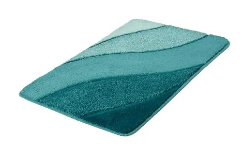 Kleine Wolke Badematte Serenade, rutschhemmend und waschbar in türkis von Kleine Wolke