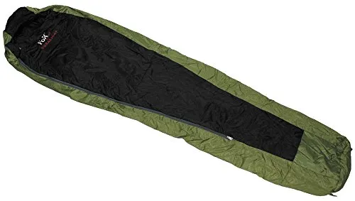 Fox Outdoor Schlafsack Duralight, oliv - Schlafsäcke mit Kompressionssack, ideal für Temperaturen von +02°C bis +18°C, großzügige Größe: 230 x 85 x 55 cm für optimalen Komfort.