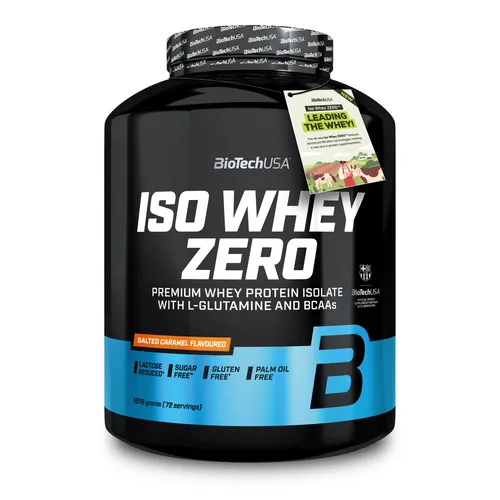 BioTechUSA Iso Whey Zero (1816 g, Gesalzenes Karamell) - Sportnahrung: Hochwertiges, laktosereduziertes Molkenprotein-Isolat, zucker- und glutenfrei, ideal für Muskelaufbau und aktive Lebensstile.
