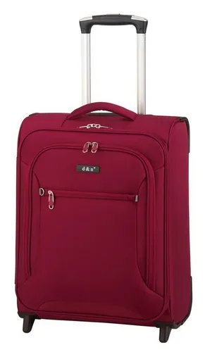 D N Travel Line 6404 Koffer - 49 cm, 32L, Bordeaux, leicht und praktisch mit arretierbarem Teleskopgestänge und Mehrfacheinteilung