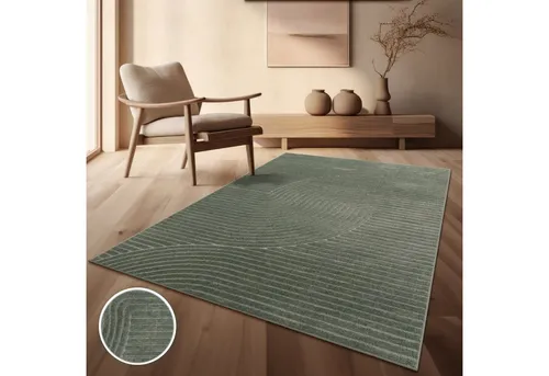 TT Home Teppich, Rechteckig, Höhe: 10 mm, In-& Outdoorteppich Wetterfest Küche Schlafzimmer Skandi Ethno Design