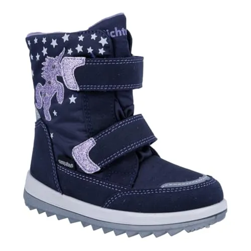 Richter Kinderschuhe Mädchen Stiefel Klett Blau