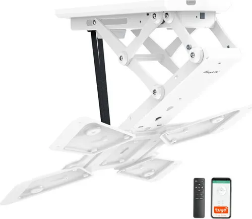 EasyLife TV Deckenhalterung EL-DHM-55W - elektrisch schwenkbar mit Smart Home Integration, für TVs von 23 bis 55 Zoll, flüsterleiser Motor und integriertes Kabelmanagement