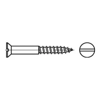 DIN 97 Senkkopf-Holzschraube 8x70 Messing blank Schlitz - Hochwertige Holzschrauben aus Messing, ideal für eine rostfreie Verbindung in Möbel und Konstruktionen. 100 Stück in der praktischen Verpackung.