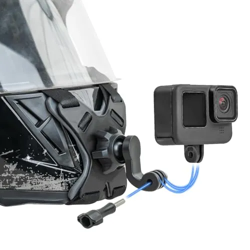 SUREWO Motorradhelm Kinnriemenhalterung Kompatibel mit Go Pro Hero 13,12,11, 10, 9, 8, 7, DJI Osmo Action 5Pro/4/3, SJCAM und den meisten Action-Kameras