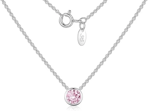 SILBERKETTEN STORE DEIN SCHMUCK ONLINE SHOP Schmuckset - Erbsekette 1,3mm mit fliegendem Stein in rosa | echt 925 Silber
