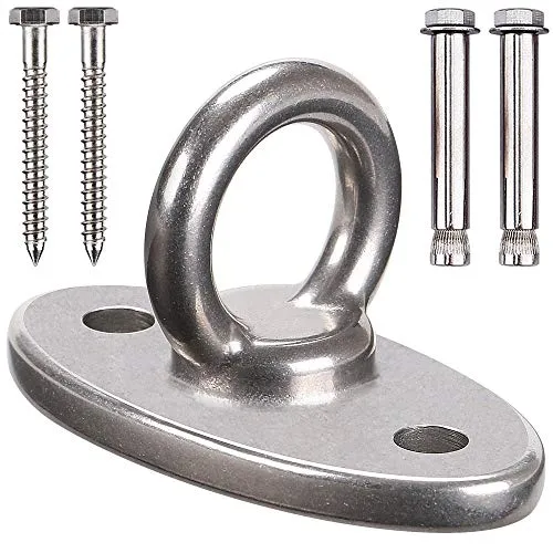 BeneLabe Schaukel Deckenhaken Edelstahl, Hängematte Befestigung Schwerlast Hängesessel Aufhängung Schraube für Holzbalken/Betondecken Yoga Boxsack Deckenhalterung, Bis 1270kg