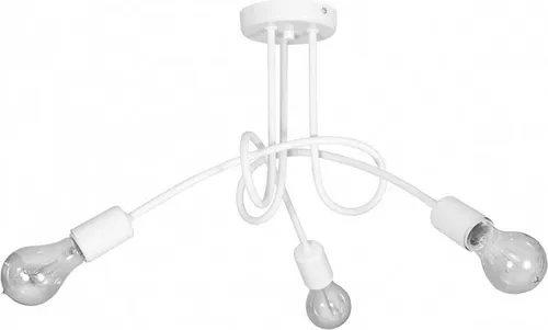 Light-Home Edison Deckenbeleuchtung Lampen Deckenlampen - Deckenlampe Industrial für Wohnzimmer Schlafzimmer und Esszimmer aus Metall - Pendelleuchte 3-Flammig - Weiß