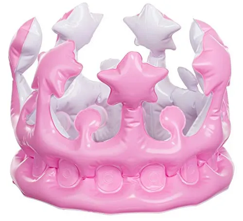 Brandsseller Krone Aufblasbar Verkleidung Kostüm Karneval Fasching Party Rosa