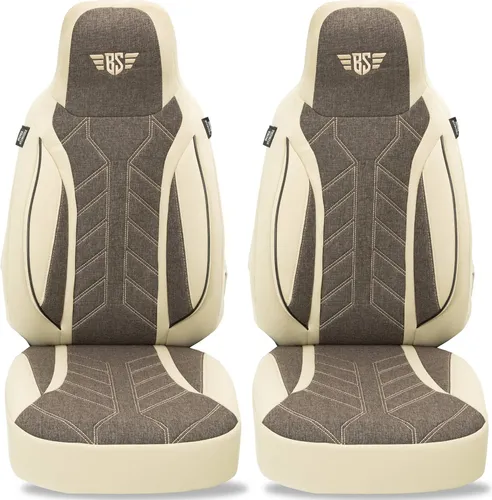 BREMER SITZBEZÜGE für Renault Trafic 3 (Bj. ab 2014) – Beige/Braun, Set