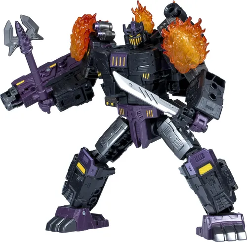 Transformers Age of The Primes: Thirteen Megatronus The Fallen Actionfigur - Actionfigur (19 cm) vom Thirteen Megatronus the Fallen, wandelbar in 38 Schritten, inklusive Requiem-Blaster und weiteren Accessoires – ideal für Sammler und Fans!