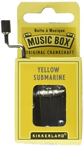 Kikkerland Yellow Submarine Crank Music Box