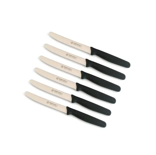 Marsvogel Tafelmesser 6 Stück Tafelmesser PP schwarz Marsvogel Solingen # 32 05 03