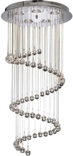 Xxxl Deckenleuchte Hallway, Chrom, 80 cm - Elegante Deckenleuchte aus Metall und Glas, ideal für die Innenbeleuchtung, sorgt für stilvolle Akzente über dem Esstisch.