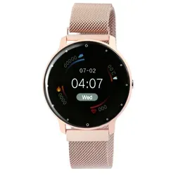 TimeTech Smartwatch mit Mesharmband und Touchscreen