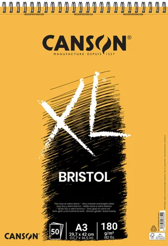 CANSON Skizzen- und Studienblock XL Bristol DIN A3 50 Blatt von Canson
