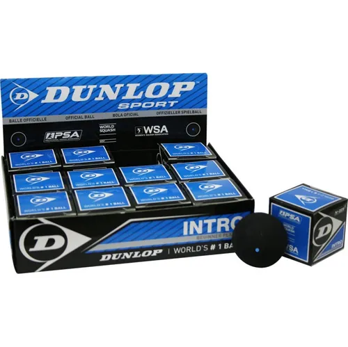 INTRO Squash Ball 1 pc. - Gesellschaftsspiel - Der Dunlop Intro Ball fördert schnelle Fortschritte im Squash, ist 12% größer und bietet 40% längere Hängezeit für optimale Spielanfänge.