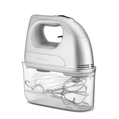 Cuisinart Power Advantage 7-Gang-Handmixer - Handmixer mit 200W Motor und 7 Geschwindigkeitsstufen für perfekte Ergebnisse. Inklusive Aufbewahrungskoffer für einfachen Zugang zu Zubehör und problemloses Mixen ohne Spritzer.