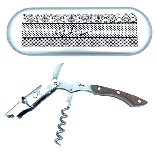 De Luca Professionelle Linie SOMMELIER LUXURY Holzgriff mit fester Geschenkbox aus Aluminium