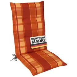 Gardissimo 2406 Hochlehner Gartenstuhl Auflagen Kissen 120x50x8cm terra - Auflagen & Polster, hochwertige und langlebige 100% Baumwollbezüge für optimalen Komfort und Pflegeleichtigkeit im Garten.