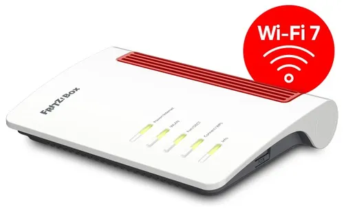 AVM FRITZ!Box 4630 WLAN Mesh Router mit Wi-Fi 7 - Die FRITZ!Box 4630 bietet eine blitzschnelle Internetverbindung von bis zu 3.568 MBit/s. Ideal für Smart Homes, mit einfacher Einrichtung, umfassenden Sicherheitsfunktionen und integrierter Telefonanlage.
