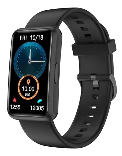 HUAKUA Schrittzähler Uhr (Ohne app und Handy) 1,47 Zoll Touchscreen Einfach Smartwatch Fitness Tracker mit Kalorienzähler,Schlafmonitor,Stoppuhr Wasserdicht IP68,Timer Fitnessuhr für Gehen Laufen