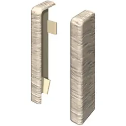 Egger Holzwerkstoffe Sockelleistenendstück Endstück, Grau, Esche, Kunststoff, 2.2x5.9x2.2 cm, Teppiche & Böden, Bodenbeläge, Bodenzubehör, Sockelleisten