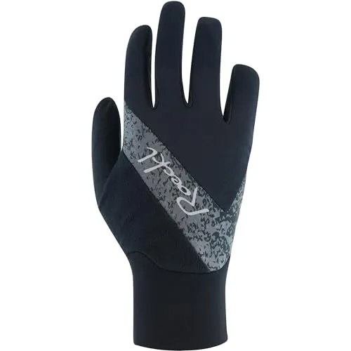 Roeckl Eulach Damen-Handschuhe, Black-Grey, 7.5