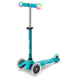 Mini Micro Deluxe Magic LED Aqua Scooter - Roller für Kinder von 2-5 Jahren mit leuchtenden Handgriffen und Rädern. Fördert Gleichgewicht und Koordination, ideal für sicheres Fahren bei Nacht.