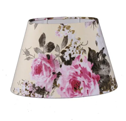 Dirk Davids Lampenschirm Oval Creme mit Rosen-Motiv von Dirk Davids Leuchten GmbH