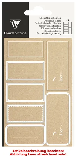 Clairefontaine Geschenke-Sticker 'Oval Kraft', weiß