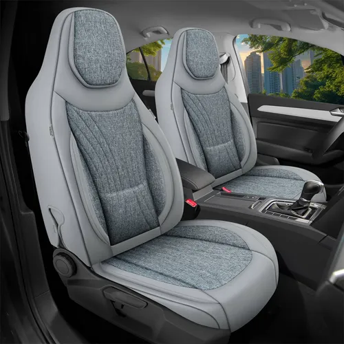 Schonbezüge Sitzbezüge für Honda HR-V 3 Bj ab 2021 in Grau C8 - Schutz und Stil für Ihre Sitze: Hochwertige Schonbezüge in Grau, atmungsaktiv und rutschfest. Ideal für die Vorderseite, kompatibel mit Sitzheizung und Seitenairbags. Einfache Montage inklusive Anleitung.