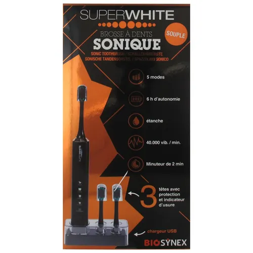 Superwhite Weiche Schallzahnbürste ist eine weiche, wasserfeste Zahnbürste, dere